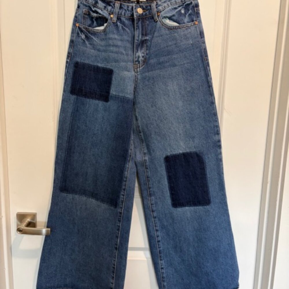 Insane Gene Relaxed Wide Leg Patchwork Jeans - Picture 3 of 6
